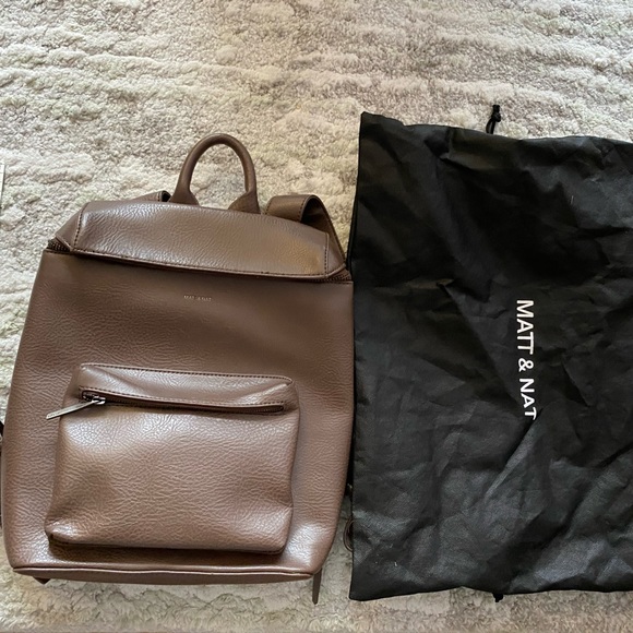 MATT&NAT Structured Backpack in Espresso Brown - Picture 7 of 7